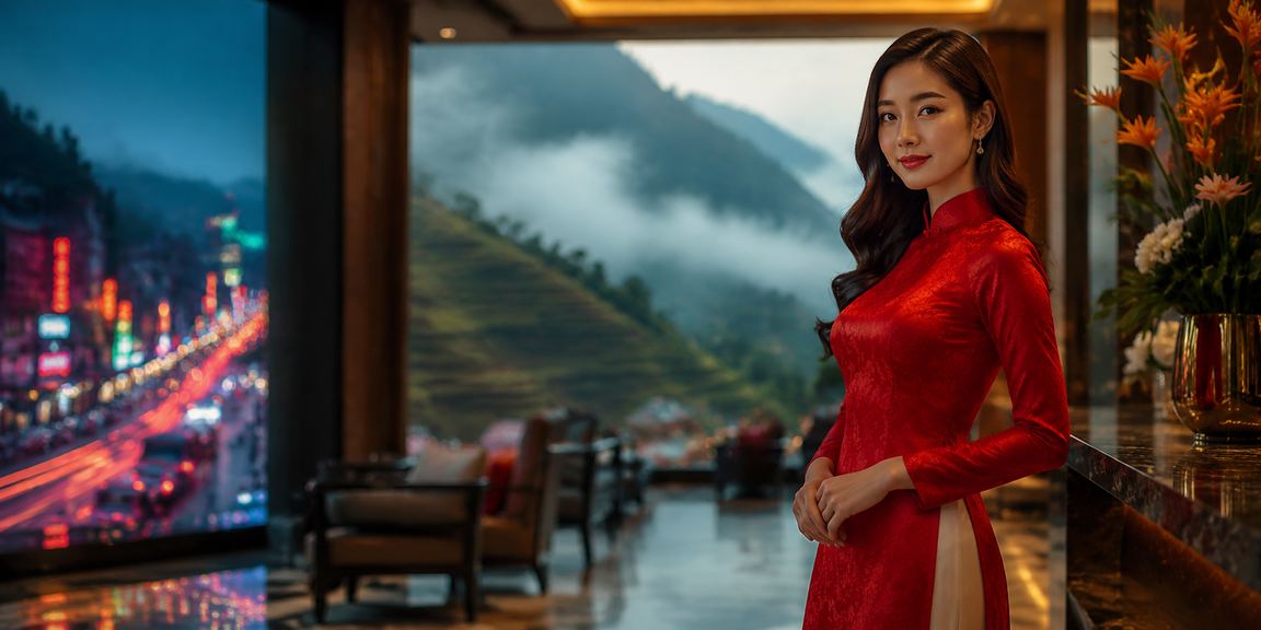 Phong bì đỏ may mắn và ưu đãi bett tại Sapa